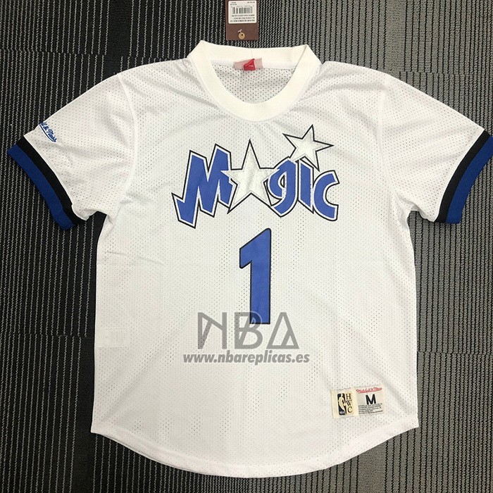 Camiseta Manga Corta Orlando Magic Tracy McGrady NO 1 Blanco